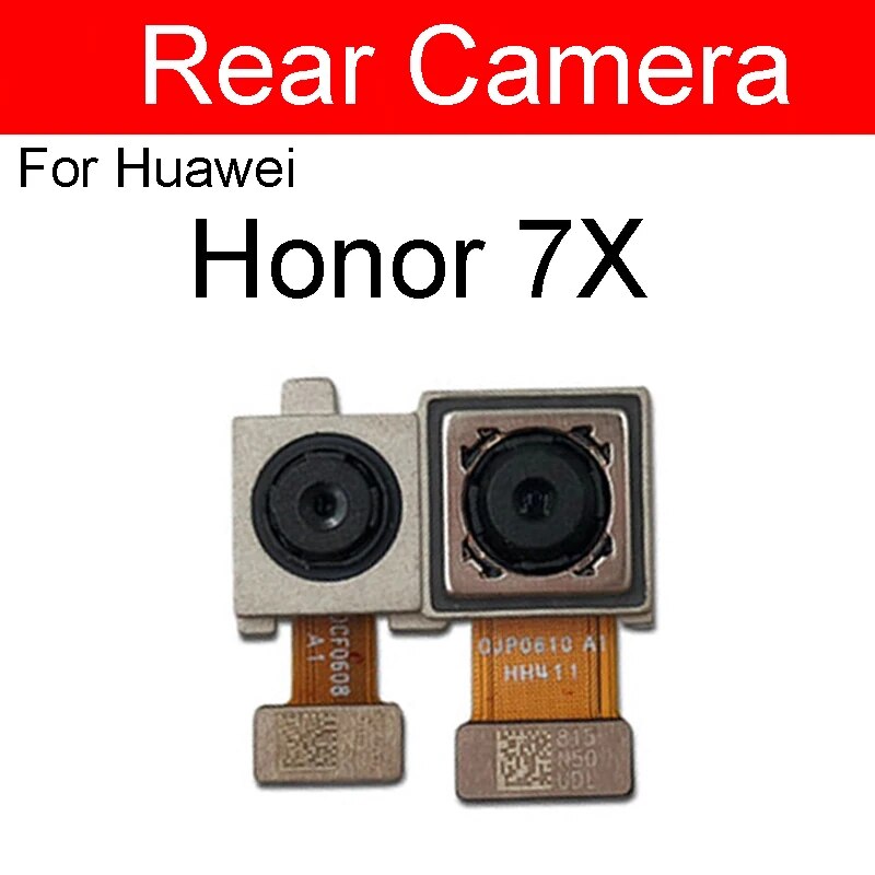 Back Rear Main Camera Module Flex Cable For Huawei  Honor 7X Rear Back Camera  Small Front Camera Flex Replacement Parts. 