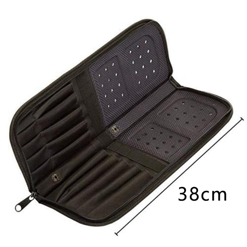 2pcs 38cm Artist Paint Brush Holder Zippered Brush Case for Oil Acrylic Watercolor Brush Breathable Painting Kit