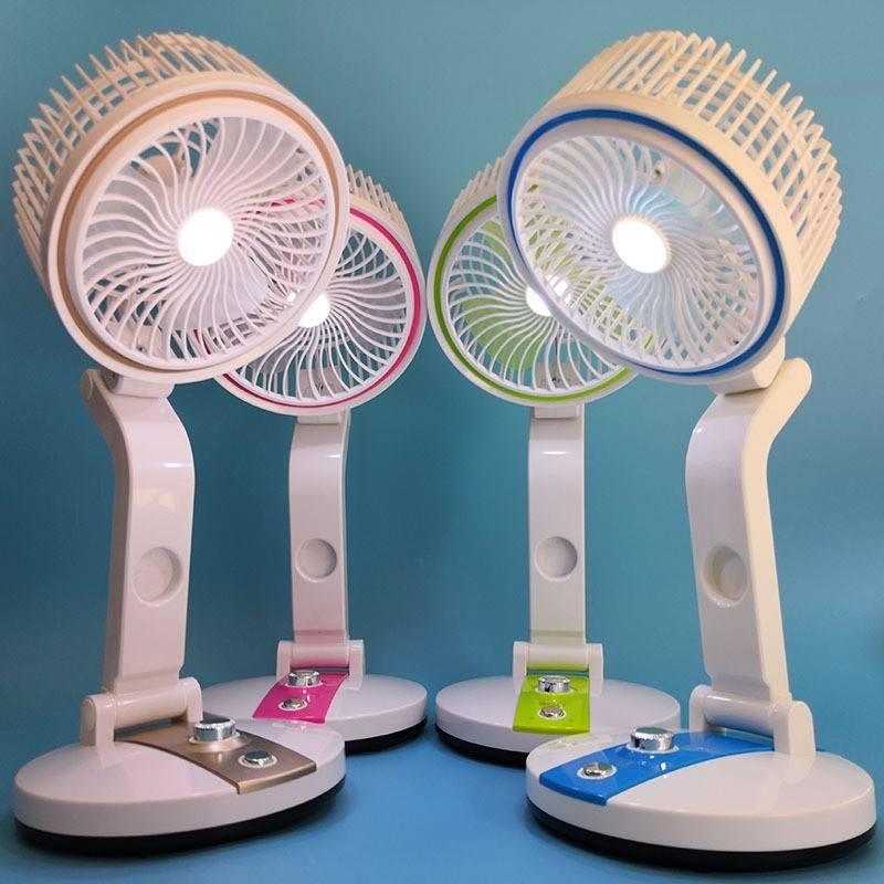 Best Quality Rechargeable table fan with LED light. 