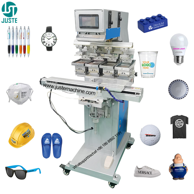 4 Colour Economic Servo Pad Printer Tampo Pad Printing Machine For Large Wide Long Size Computer Keyboard Playmat Mouse Mat Bill