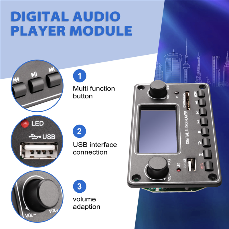 TDM157 MP3 Player Decoder Board Digital Audio Player USB SD BT Module. 