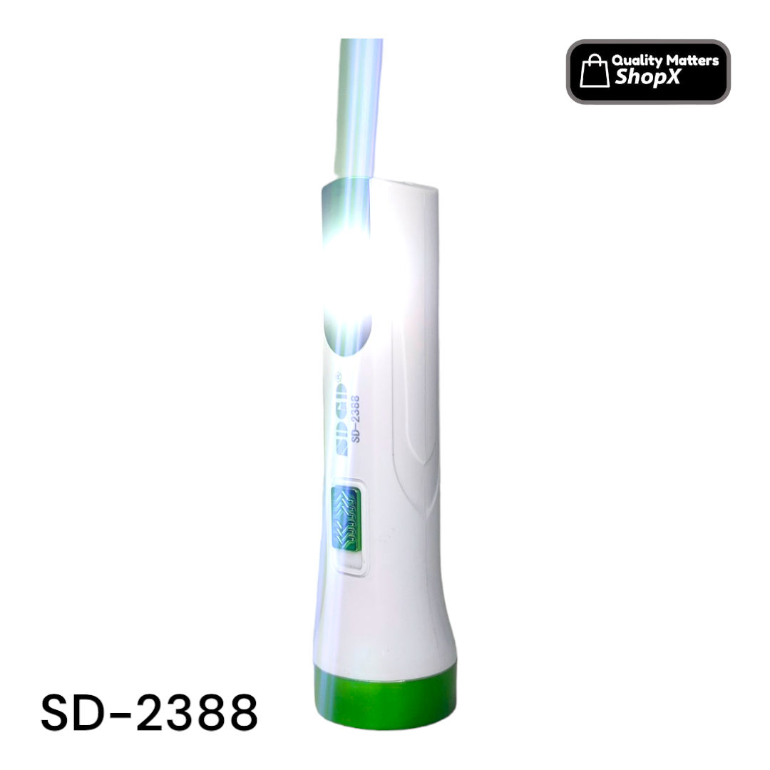Torch Light SD-2388 Rechargeable 2 In 1 LED COB 500mAh Removable Battery. 