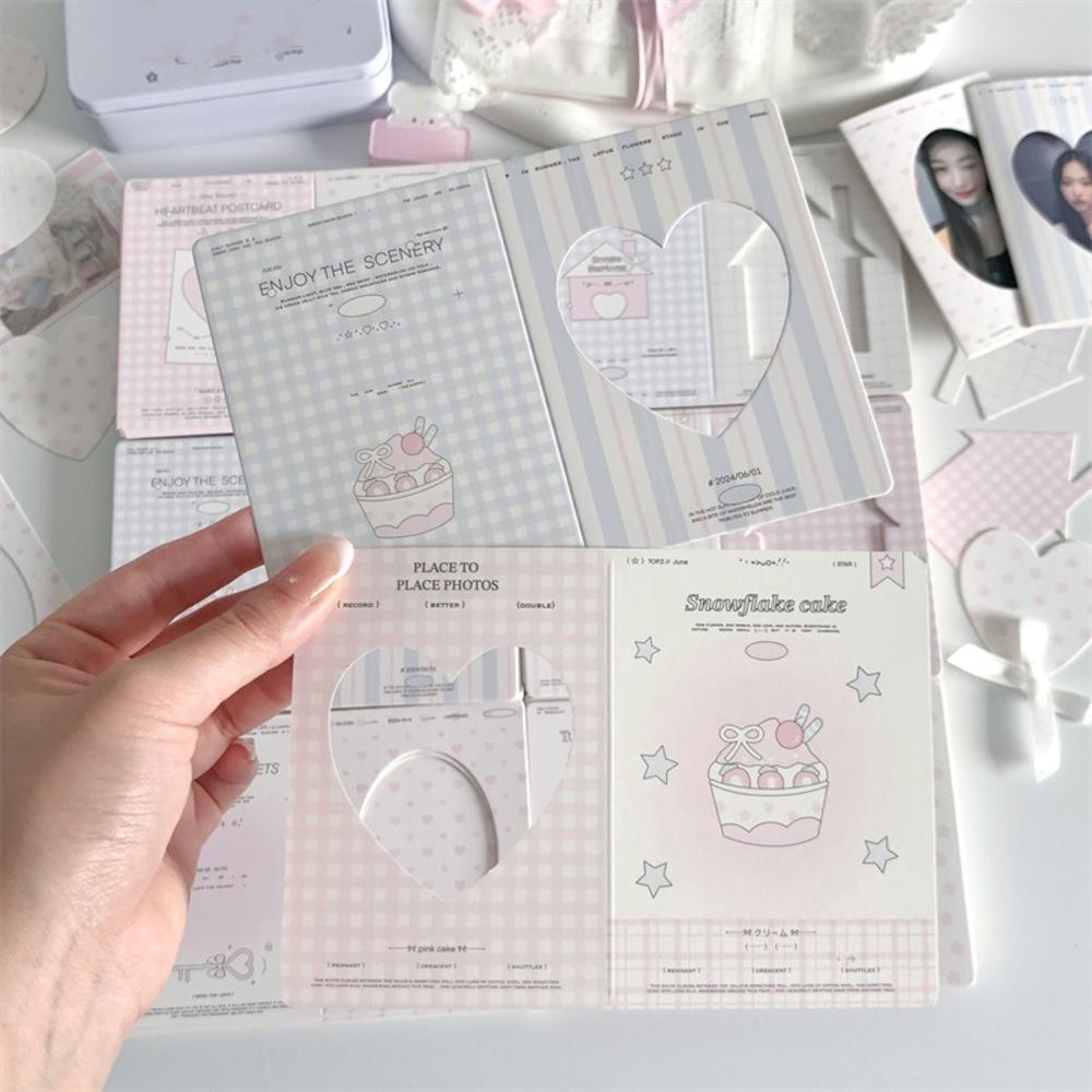 Folded Photocard Packing 3 Inch Cardboard Greeting card Mini Hollowed out Message card for Greeting Crafting DIY projects