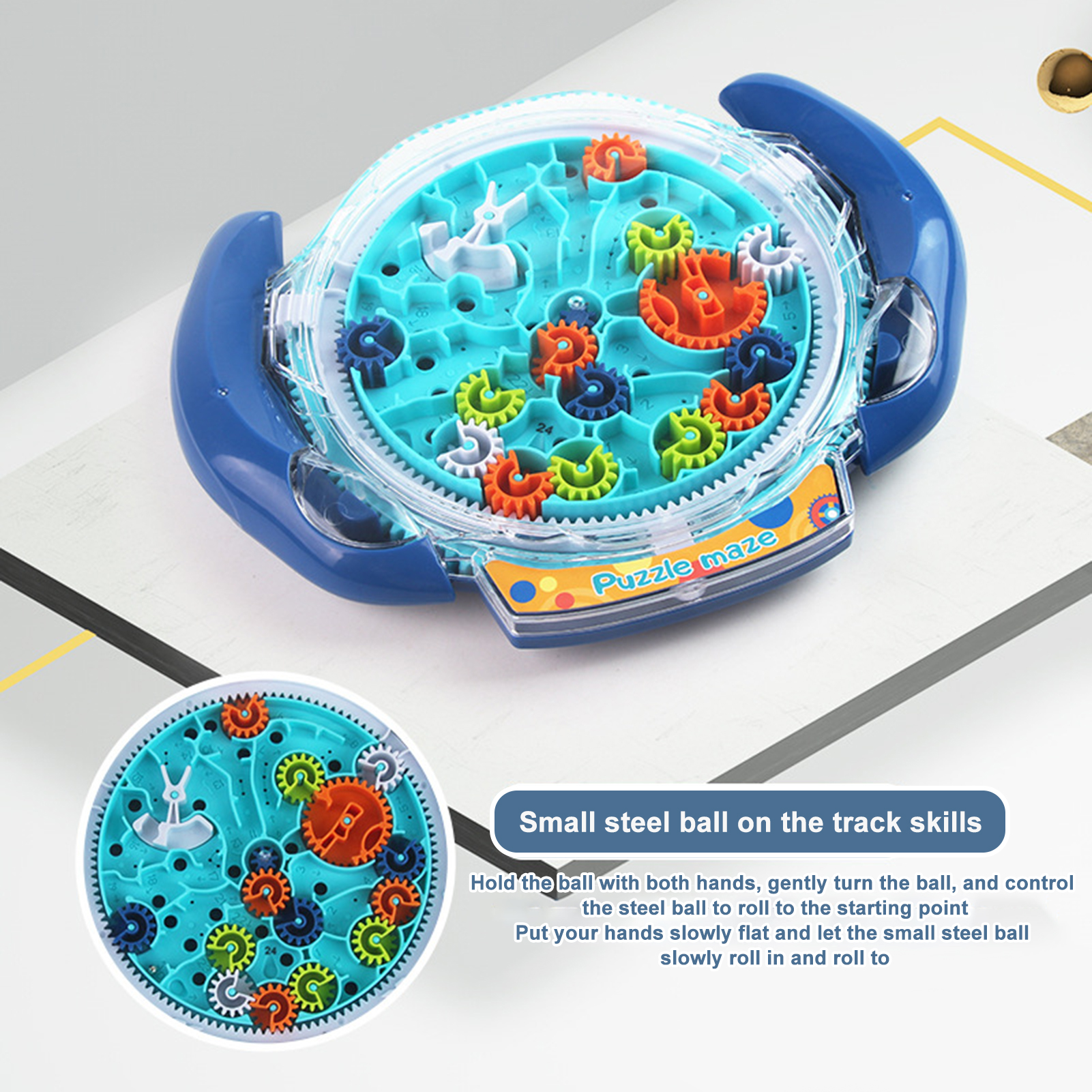 【Yurui】Ball Toy 3d Maze Ball Game Boost Focus Fun for All Puzzle Ball Game. 