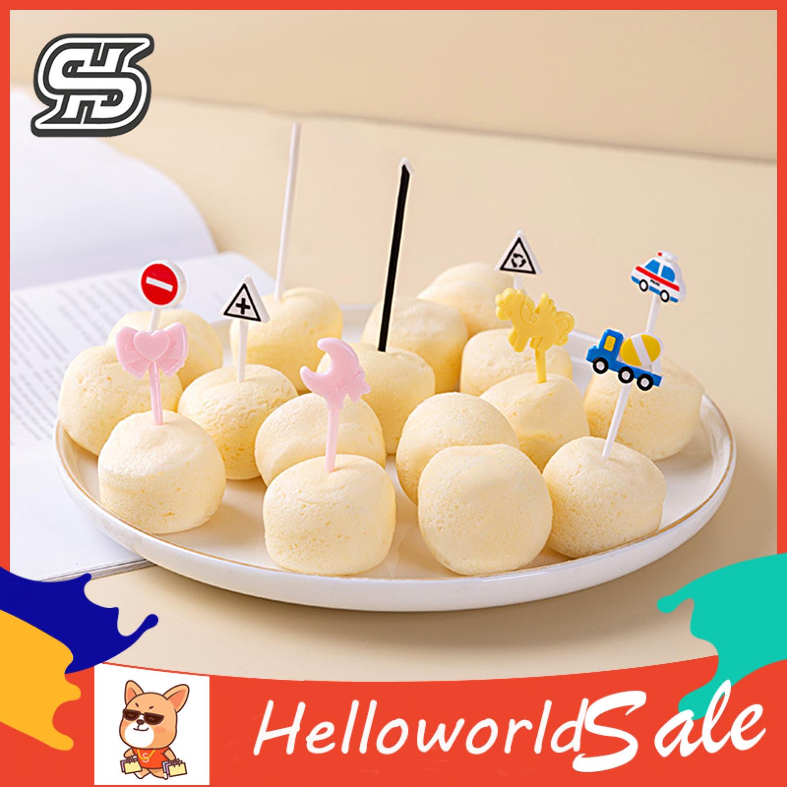 HelloWorld Fruit Fork Burr-free Creative Bento Decoration Stick. 