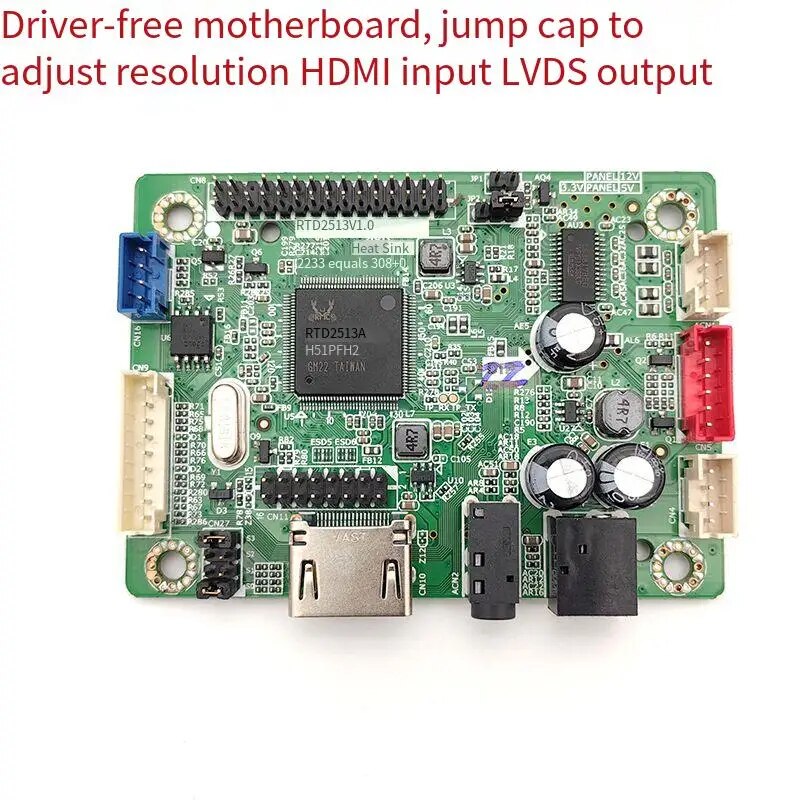 New Program-free RTD2513V1.0 LCD business display industrial control motherboard HDMI input to LVDS output HD driver board. 