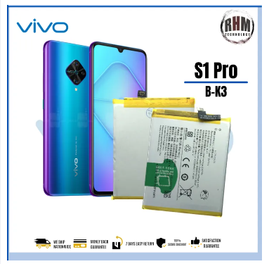 Vivo S1 Pro Battery with FREE TOOLS Ι model: B-K3 (4500mAh) authentic Quality Battery Free Tools RHM technology