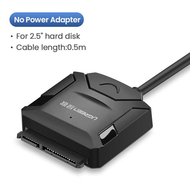 UGREEN SATA to USB 3.0 Adapter Cable for 3.5/2.5 Inch SSD HDD SATA III Hard Drive Disk Converter Support UASP Compatible with Samsung Seagate WD SanDisk Hitachi Toshiba. 