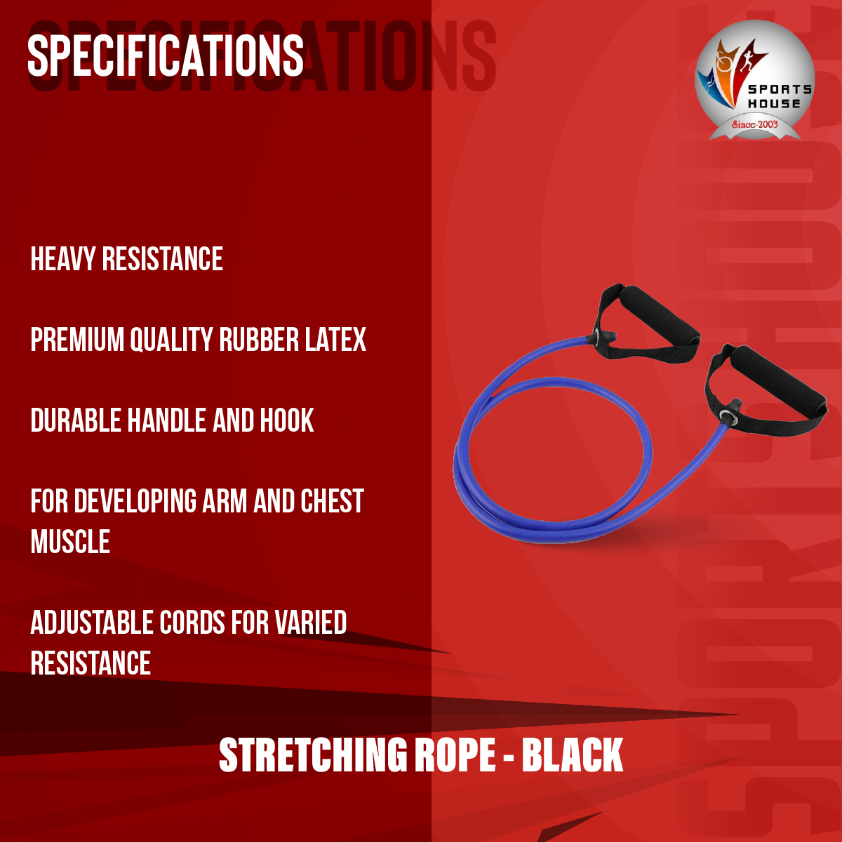 Stretching Rope - Black. 