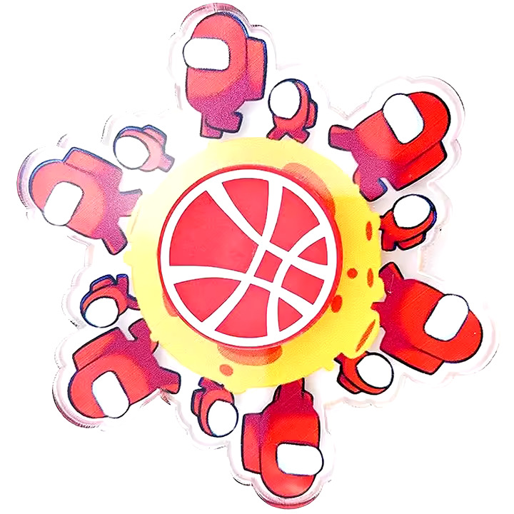 Dynamic Anime-Inspired Fidget Spinner: Premium 2-Piece Decompression Tool with Creative Visual Effects**. 