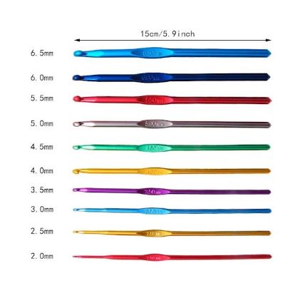 Crochet Hook Set | Different Sizes of Crochet Aluminum Hooks and Various Crocheting Accessories | Crocheting Set for Beginners and Experienced Crocheters. 