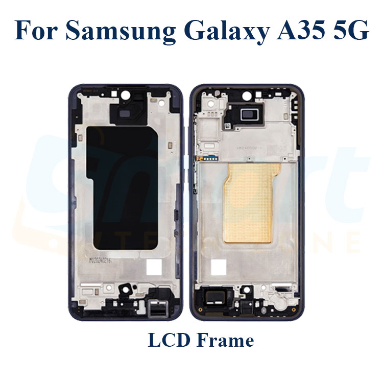For Samsung Galaxy A35 5G LCD Frame + Back Panel Housing + Without Camera Glass Back shell Replacement Spare Parts. 