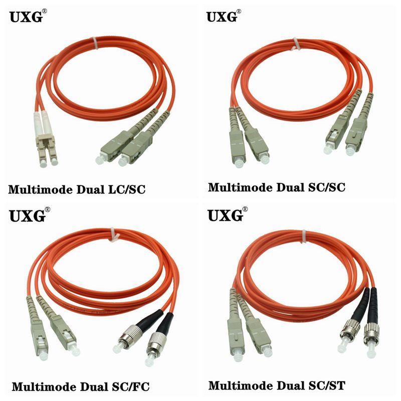 Multimode Core Fiber Jumper Dual LC To LC FC ST SC Fiber Patch Cord Jumper Cable MM Duplex Multi Mode Optic For Network 1m-60m. 