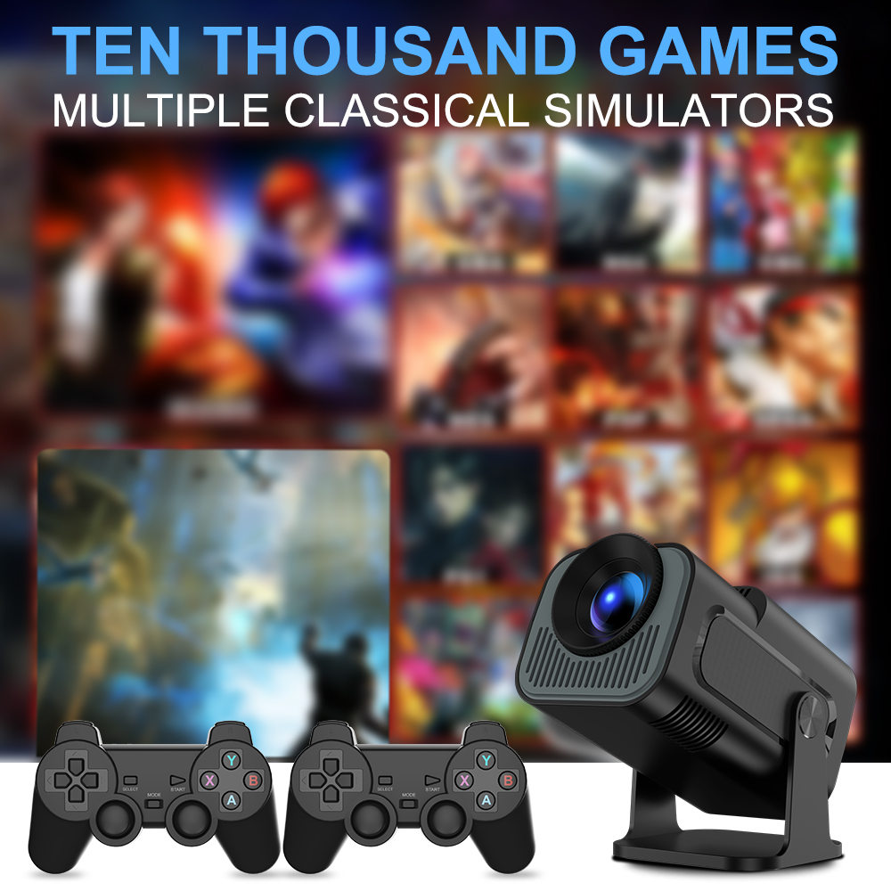 Velec Video Game Console With 4K Android Projector HY320 MINI 2.4G Double Wireless Controller Retro Classic Games 20000+. 