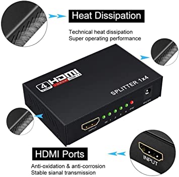 HDMI 1080P 3D SPLITTER VER 1.4 Media Streaming Device (Black) Media Streaming Device  (Black). 