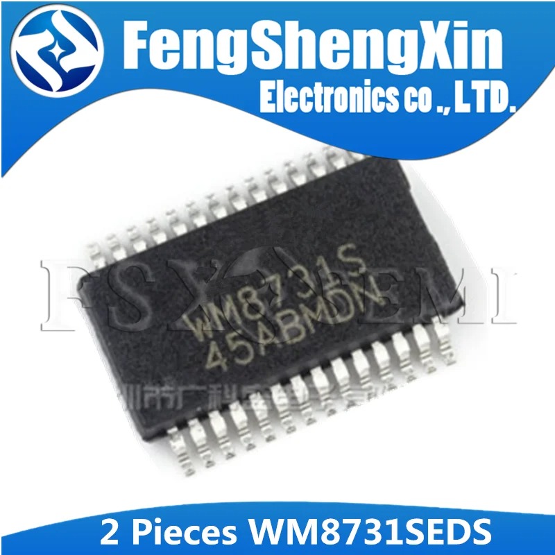 2pcs WM8731SEDS SSOP-28 WM8731S SSOP WM8731 SSOP28 Audio codec with headphone driver IC