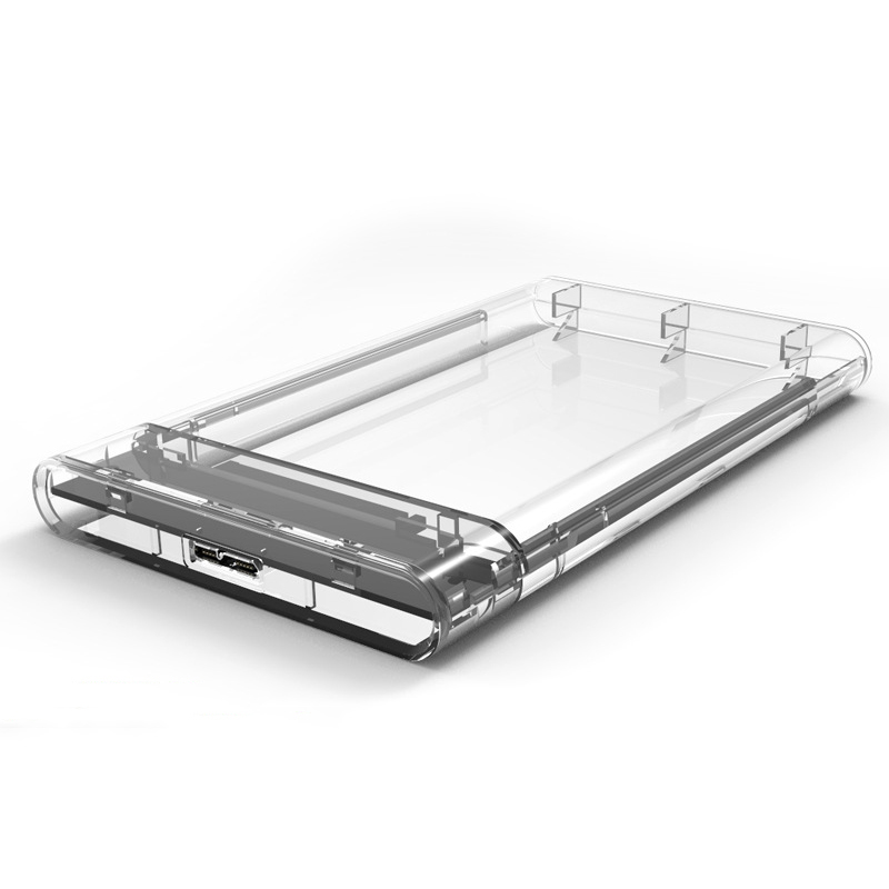 USB 3.0 /Type C 2.5'' Hard Drive Enclosure Transparent Mobile SSD HDD Box USB3.1 Ssd Hdd Case Portable Hardisk With USB C Cable
