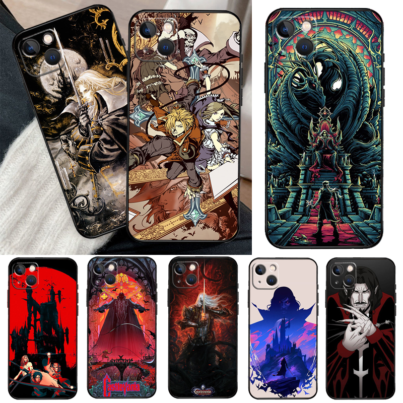 Castlevania Phone Case For iPhone 11 12 13 14 15 Pro Max Mini X XR XS Max 7 8 Plus SE 2020 Cover Funda