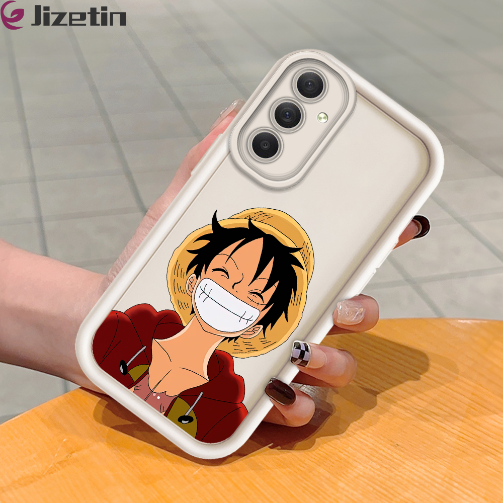 Jizetin for Samsung M54 5G Back Cover Silly Luffy Ladder Camera Soft Rubber Mobile Phone Case