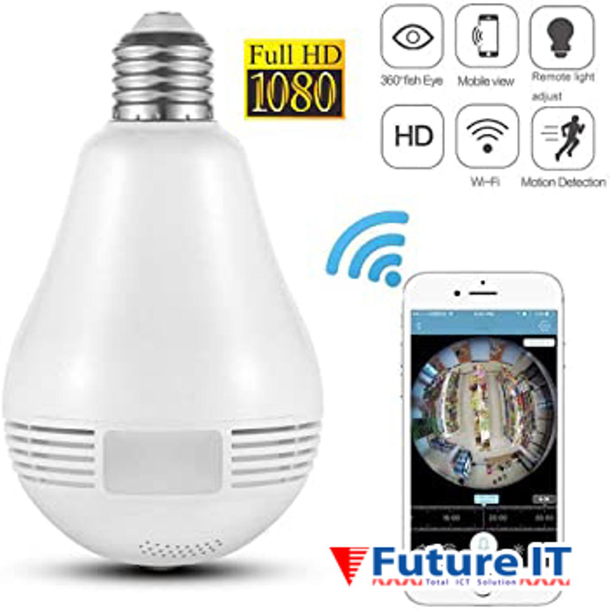 Wifi Camera 360 Degree Led Bulb Light Shaped Wireless
