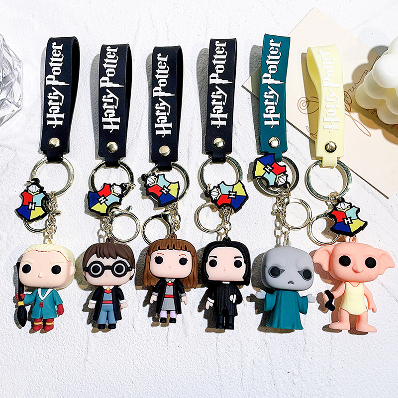 Harry Potter Keychain Cute Ron Hermione Voldemort And Gollum Doll Men's And Women's Bag Charms Qoddess