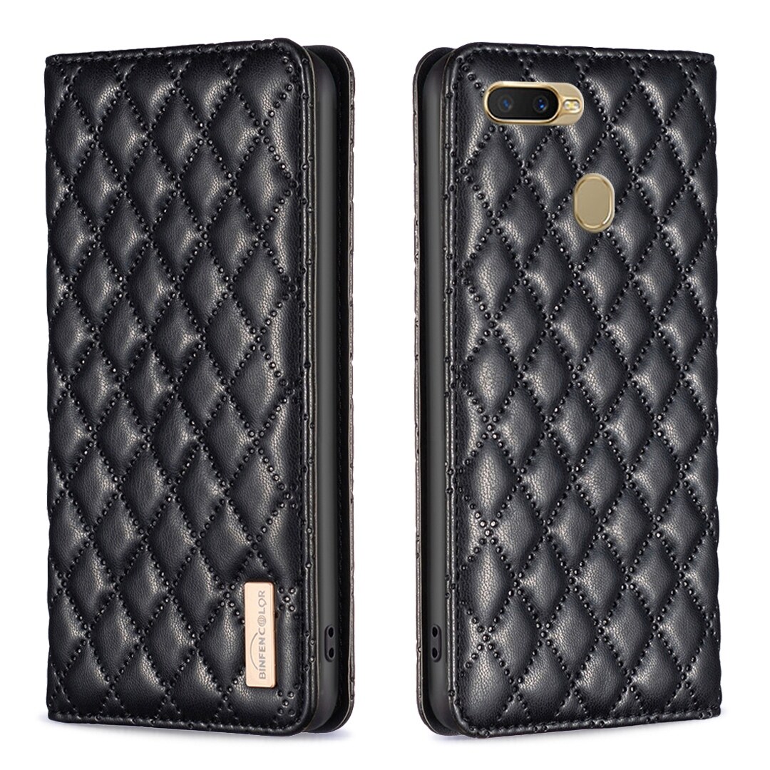 lthmy for OPPO A7/A5S/A12 Stylish Bookstyle Flip Leather Stand Case Cover