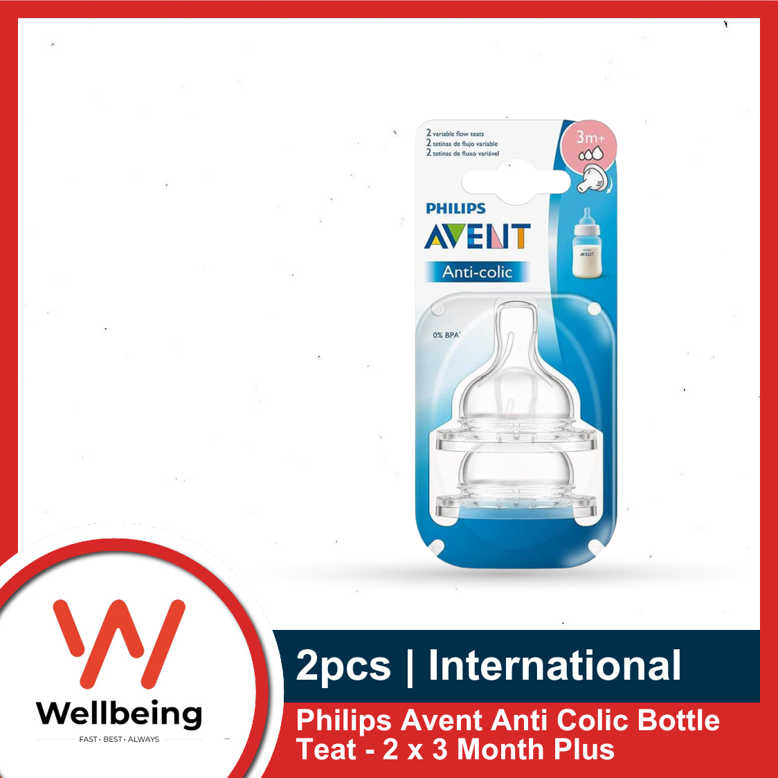 Avent Classic Fast Flow Teat Philips Avent Bottle Nipple Anti