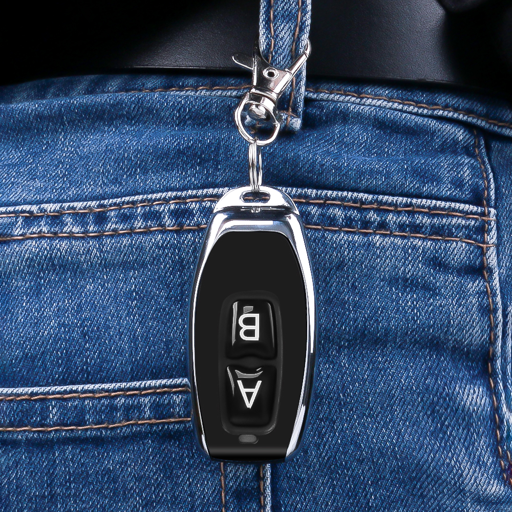 433Mhz RF Remote Control On Off Button Learning Code EV1527 Smart Home Transmitter For Led Light Car Gate Garage Door Alarm Key. 