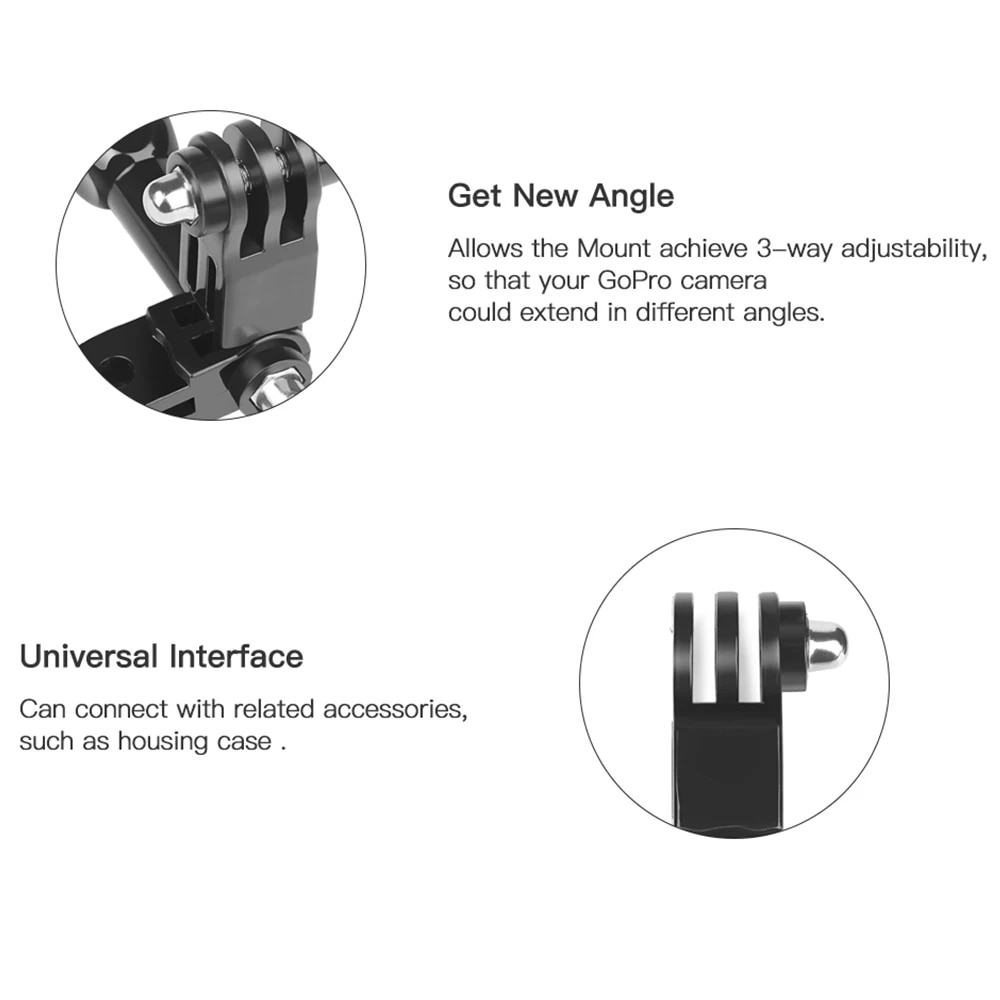 【3C VictoryEagle】SHOOT Adjustment for GoPro Hero 9 7 Xiaomi Yi 4k Sjcam Sj4000 Action Camera Tripod Helmet Mount Accessory. 
