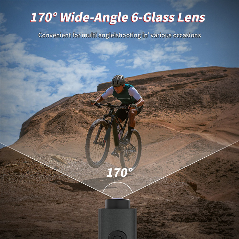 5K Action Camera Motorcycle Helmet Camera Anti Shake Riding Bike Drive Recorder WiFi Sport DV Camera with LED Light Easy Install Easy to Use. 