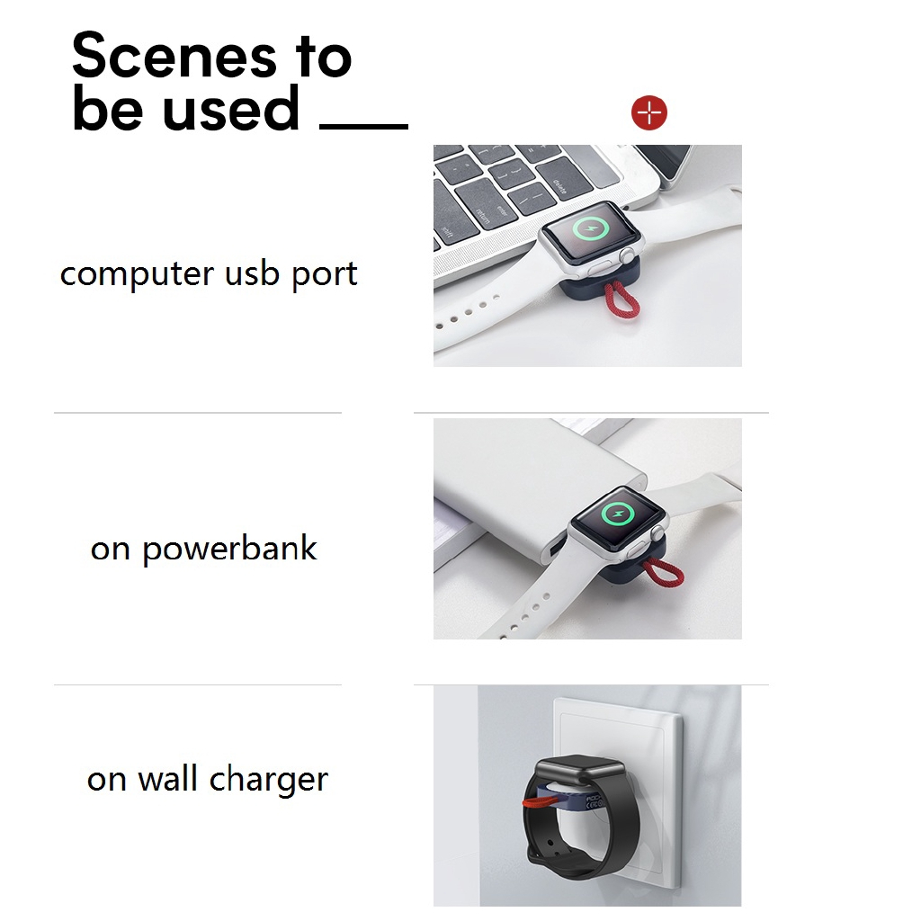 Rock Apple watch Series 7 6 se 5 4 3 2 Magnetic Wireless Charger/ iWatch USB Charger Dock/ 2.5W Fast Charging. 
