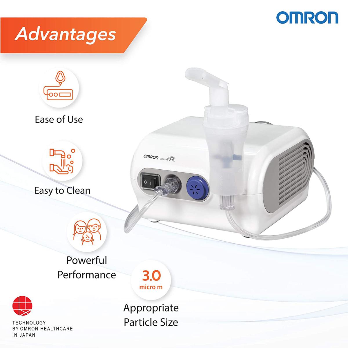 Omron NE C28 Compressor Nebulizer For Child and Adult With Virtual Valve Technology Ensuring Optimum Medicine Delivery to the Raspiratory System-Omron Nebulizer