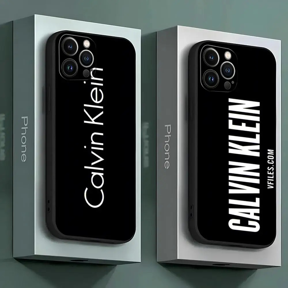 Funda Calvin-Klein Logo Phone Case For iPhone 15 14 12 13 11 Pro Max Mini X XR XS Max 7 8 Plus Cover
