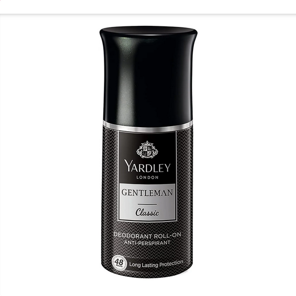 Yardley London Gentleman Classic Deodorant Roll-On| 48-Hours Long Lasting Scent| Men’s Body Deodorant| Roll-On for For Men| Masculine Fragrance| 50ml