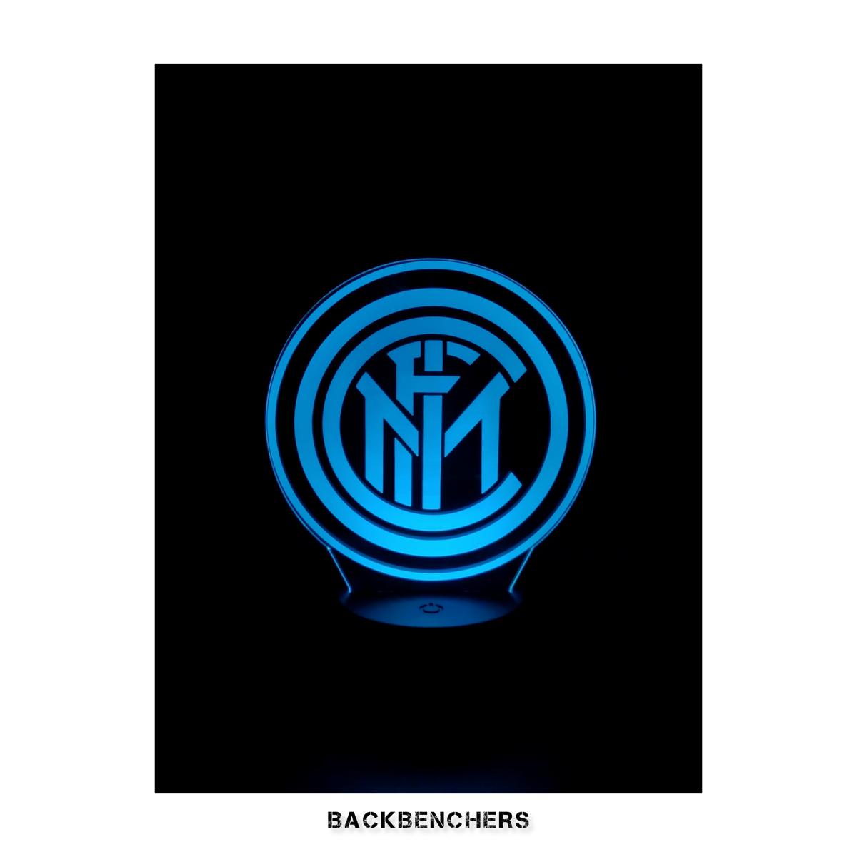 Inter Milan Football 3D Club lamps 7 Color Automatically color changing mode With touch button switch. 