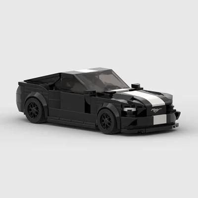 MOC Ford Mustang Hoonicorn Car Speed Champion Racer FIT Brick Racing Super Building Block Bricks Toys Kids Gifts KankongAgu. 