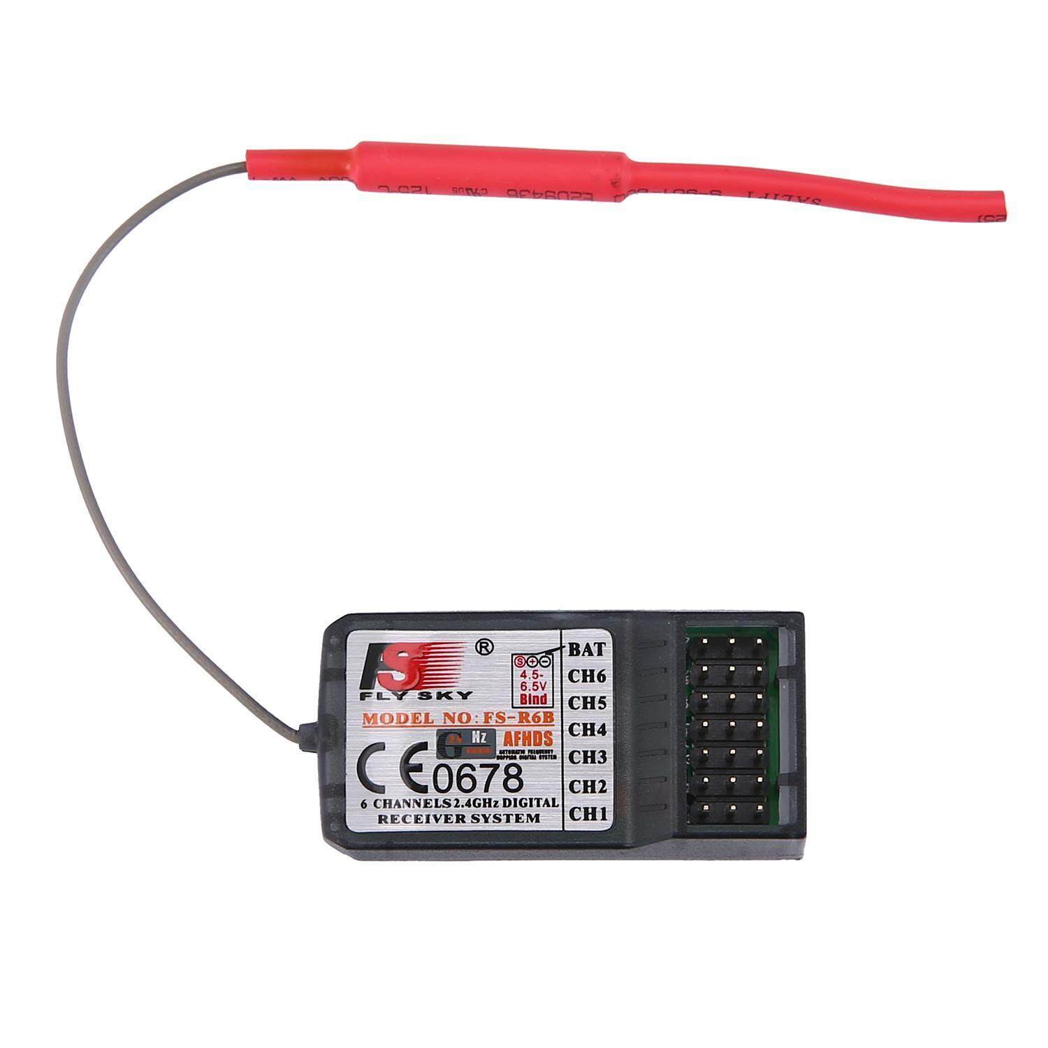 Flysky FS-R6B 6 Channel 2.4g T6 TH9X I6 I10 Receiver for Rc Car Rc Boat. 