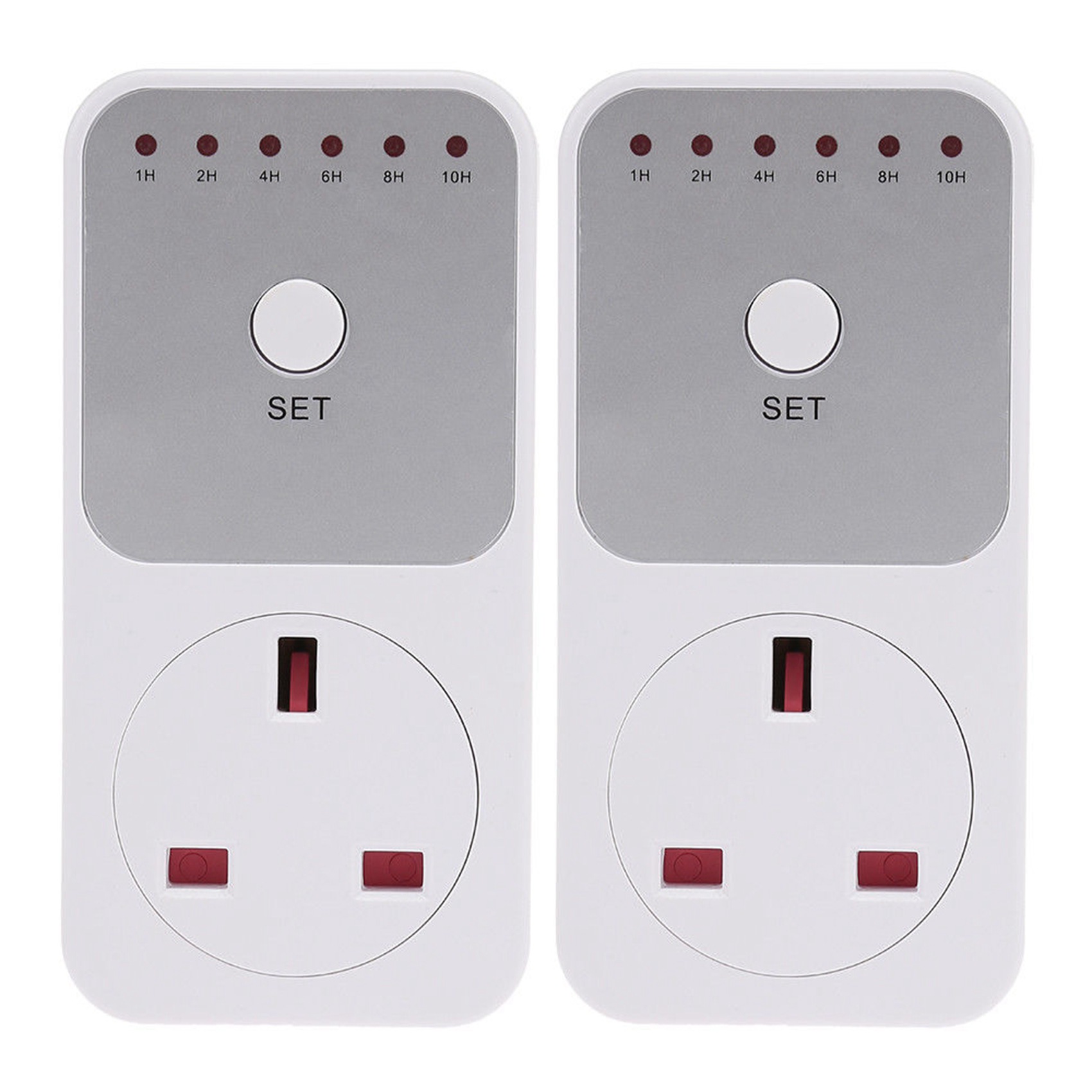2X Smart Control Countdown Timer Switch Plug-In Socket Auto Shut Off Outlet Uk Plug. 