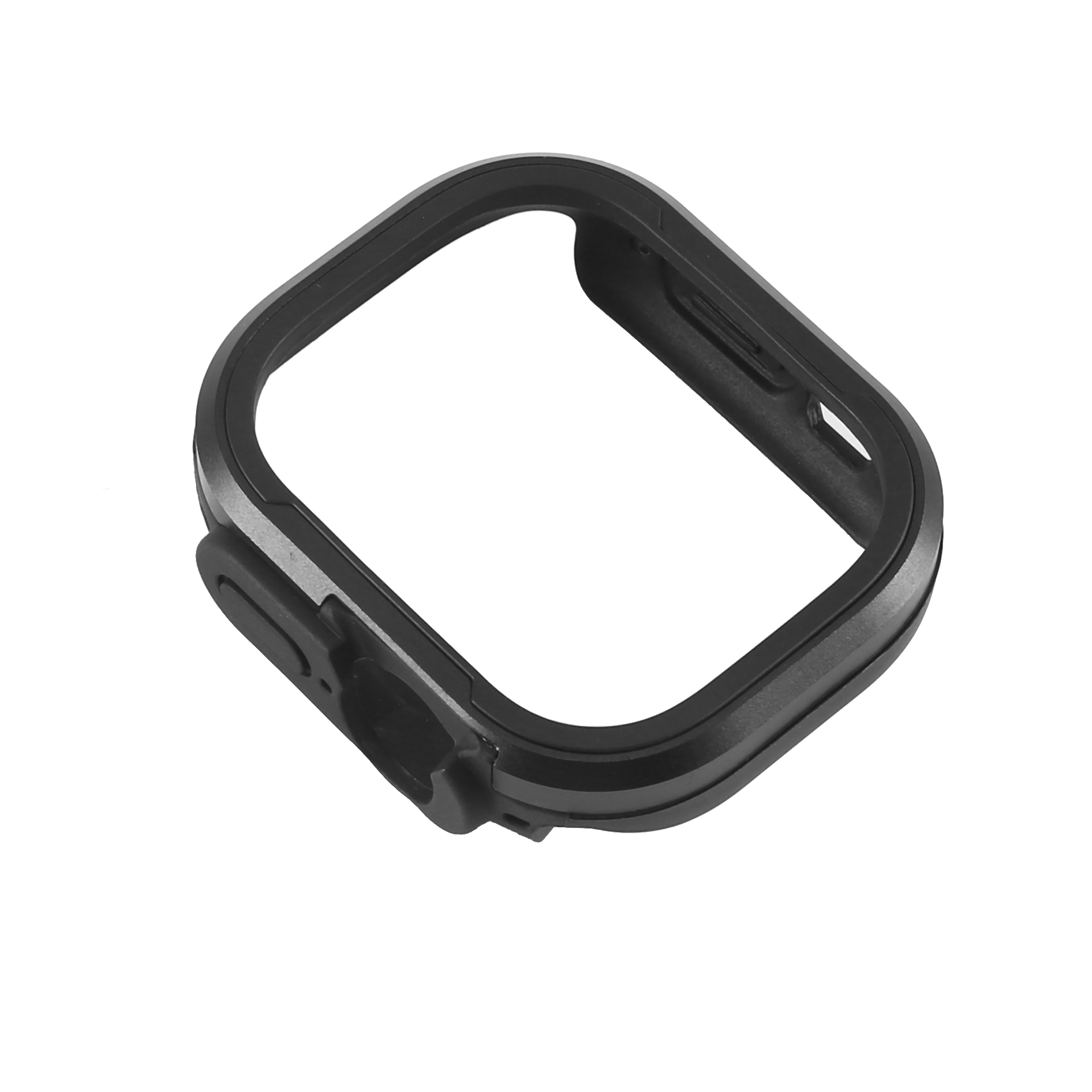 1 Piece Soft TPU Case 49mm Screen Protector Anti-Scratch Shell for Apple Watch Ultra Black