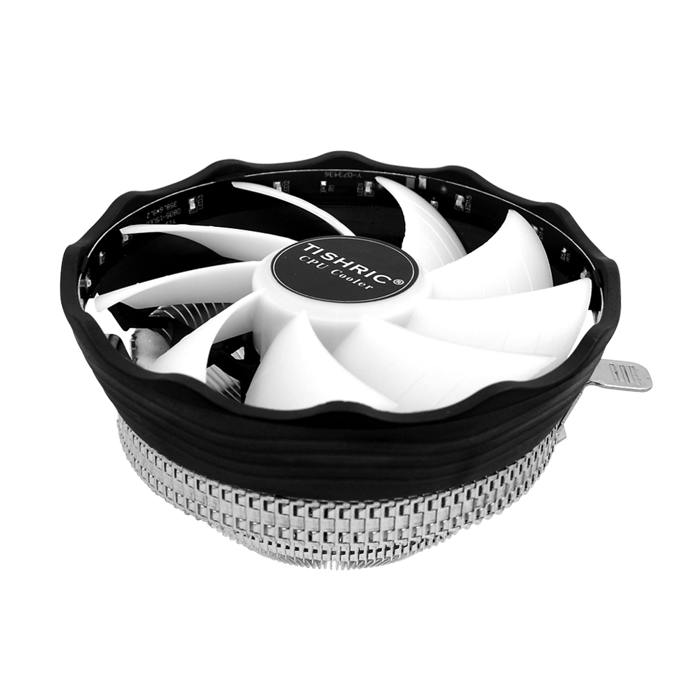 TISHRIC CPU Cooler Fan RGB PWM 3 Pin Computer Case Fan Intel LGA 1700 1200 1150 1151 X79 X99 E5 AMD AM3 AM4 CPU Cooling Fan. 