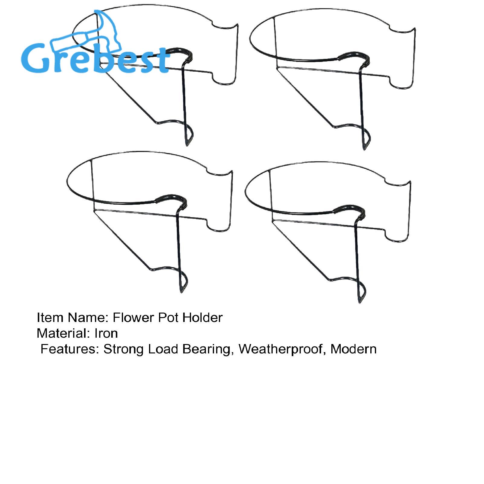 Garden Planter Stand Metal Balcony Railing Flower Pot Holder Shelf Indoor Outdoor Hanging Plant Stand for Stairs Vertical Spaces Favorite Balcony Flower Pot Holder. 