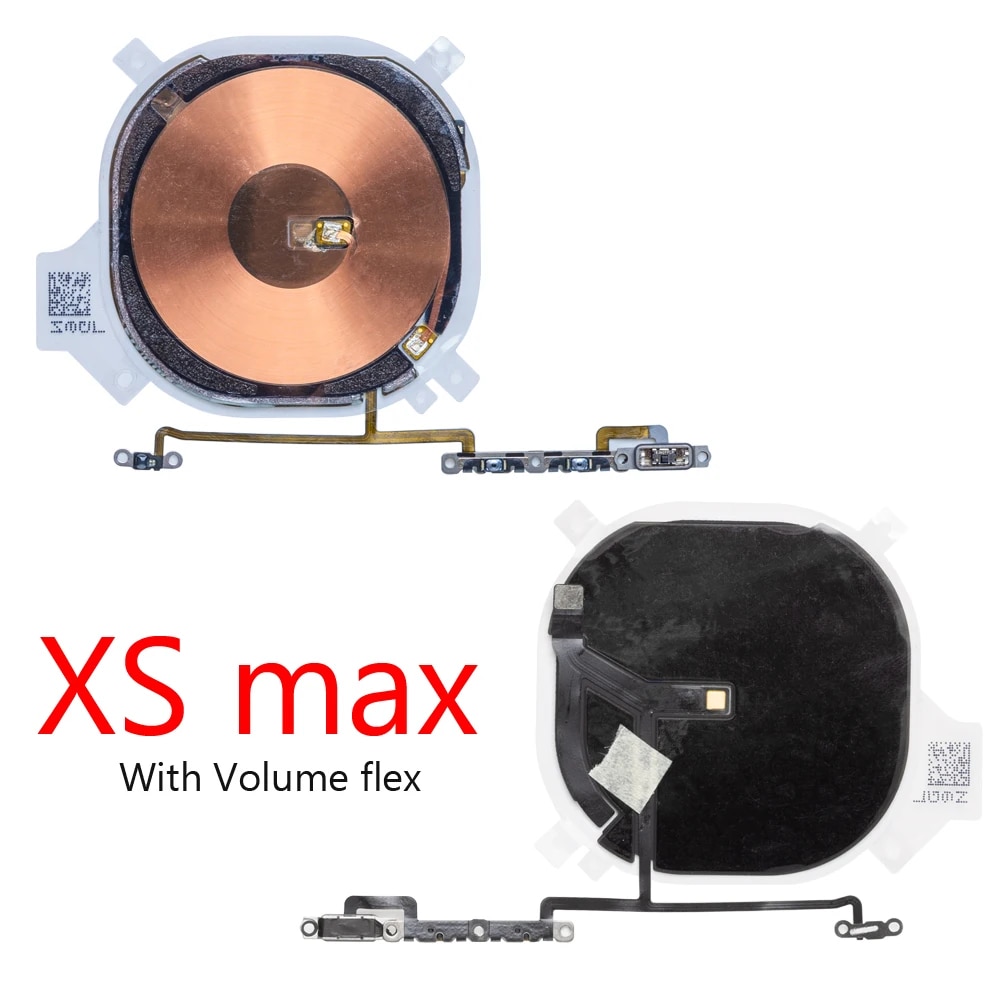 NFC Chip For iPhone X XR XS 11 12 13 Pro Max Wireless Charging Charger Panel Coil Sticker With Volume Button Flex Cable. 