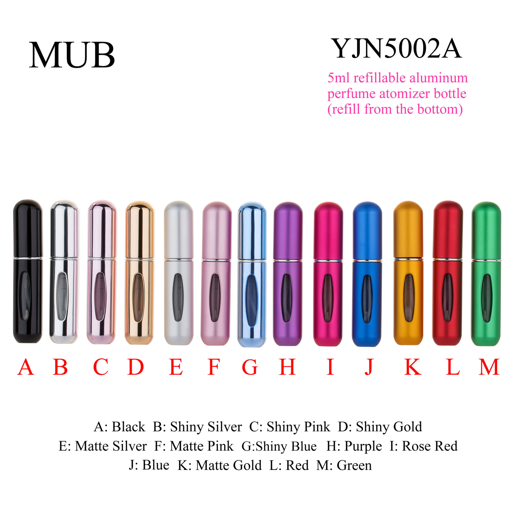 Empty Cosmetic Containers Spray Atomizer Bottle For Travel - 5ml. 