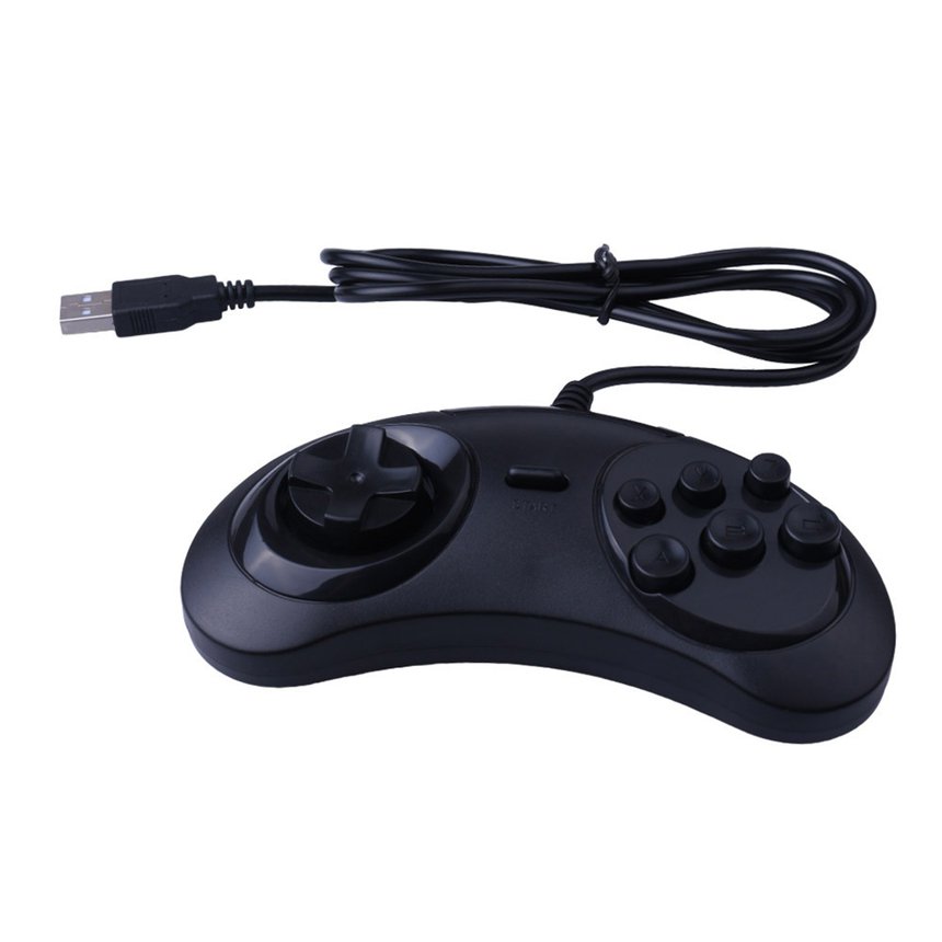 TE USB Gamepad Game Controller 6 Buttons for SEGA USB Gaming Joystick Holder for PC MAC Mega Drive Gamepads. 