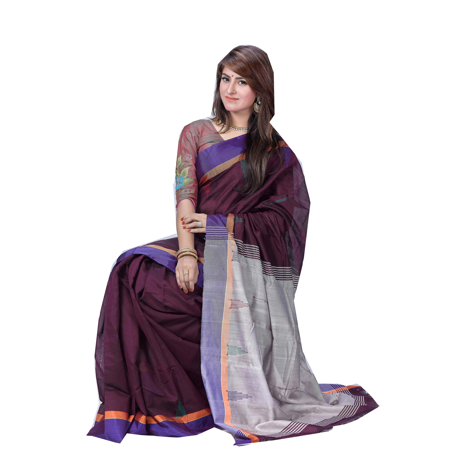 Tosor Silk Saree With Blouce pcs. 