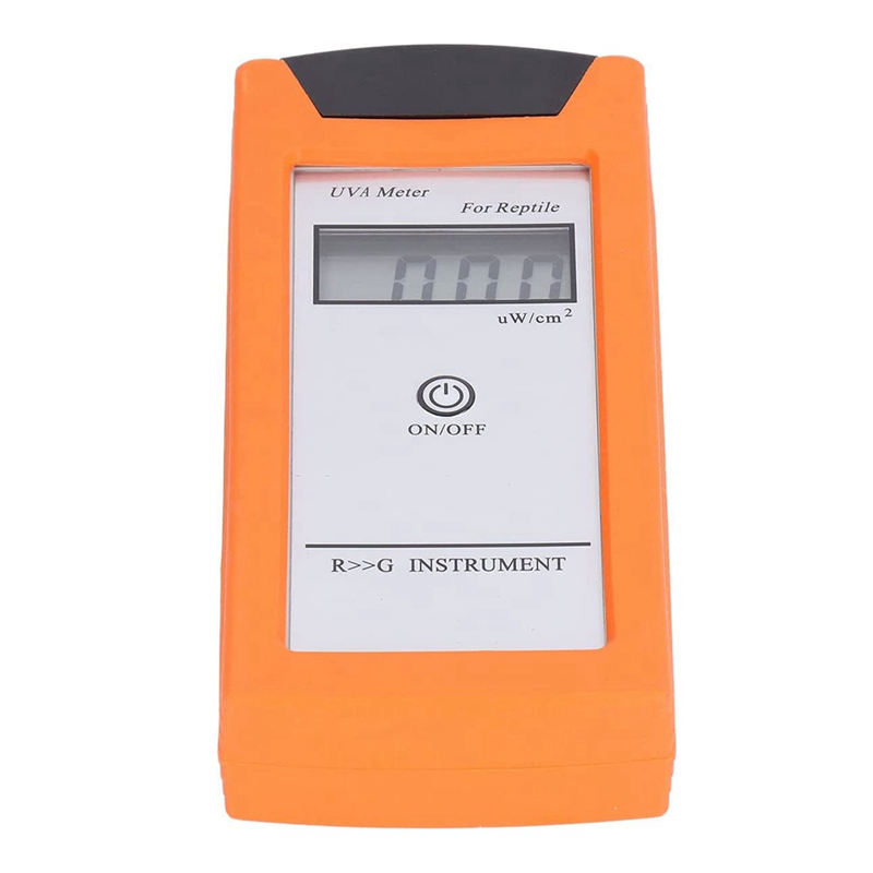 Portable UVA Meter, Silica Gel Material 0‑1999 μW/cm² 3.5-Bit LCD UVA Solar Lamp Tester for Reptile