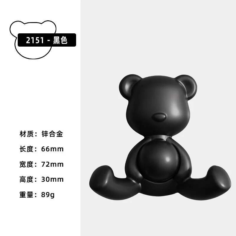 WV Little Bear Hook Adhesive Practical Flower Pot Plant Wall Hanger Home Decor Organizer Key Rack Bathroom Kitchen Hook