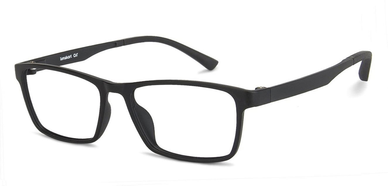 Clear eyeglasses with Minus Power -0.25 Negative Power Glasses For Mens & Womens UniFocal (Full Glass Power) Slim Light Weight Small Plastic Rectangular Frame Clear Lens Glasses .. 