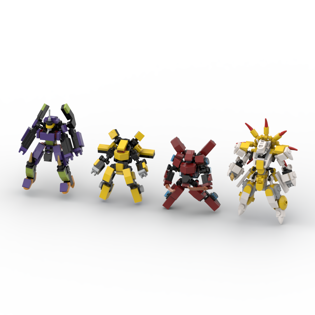 Original Design Mech Warrior Building Blocks MOC small mecha exoskeleton For Armor Robots Anime Figure Model Toys KankongAgu. 