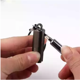 Survival Tool Lighter Kit for Outdoor Keychain Flint Fire Starter Shell Permanent Match Striker Key Chain Portable Free Fire. 